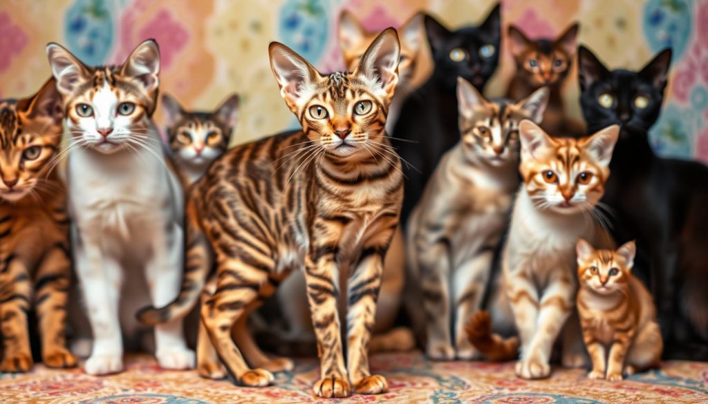 Abyssinian cat breed size comparison