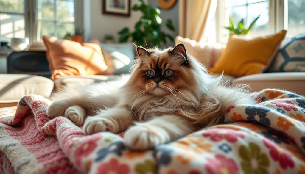 Ragdoll cat in a cozy home