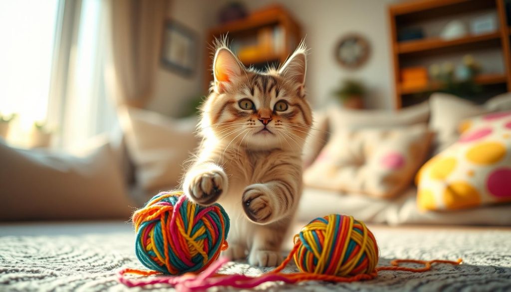 Scottish Fold cat playing